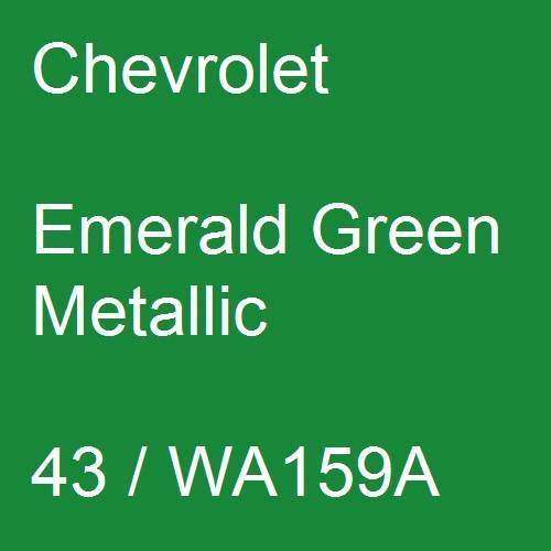 Chevrolet, Emerald Green Metallic, 43 / WA159A.